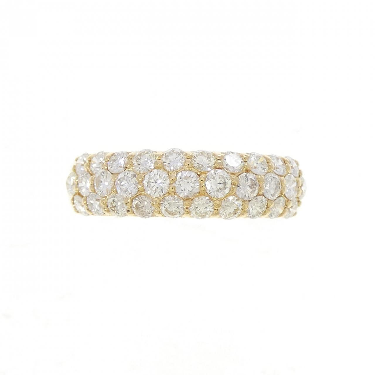 K18YG パヴェ ダイヤモンド リング 1.01CT