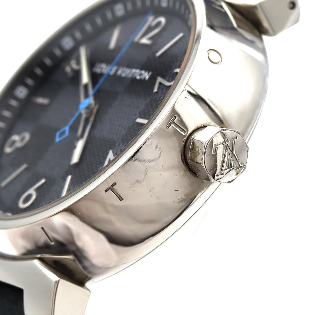 【ノーメンテナンス還元価格】ルイヴィトン タンブール･ダミエグラフィット QA073 SS クォーツ