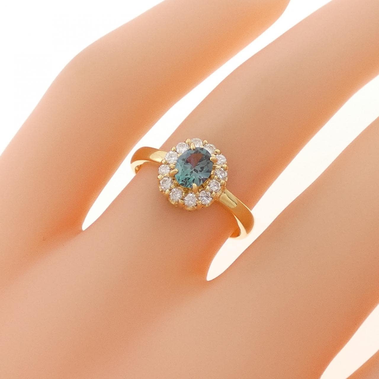 クレサンベール 合成アレキサンドライト リング 0.415CT