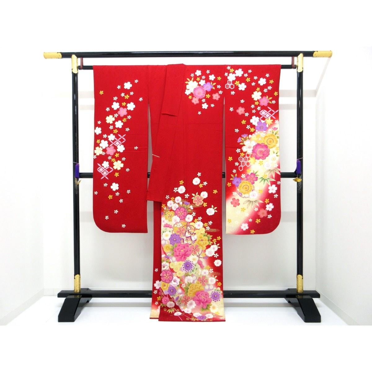 振袖　友禅金彩加工　ボカシ染
