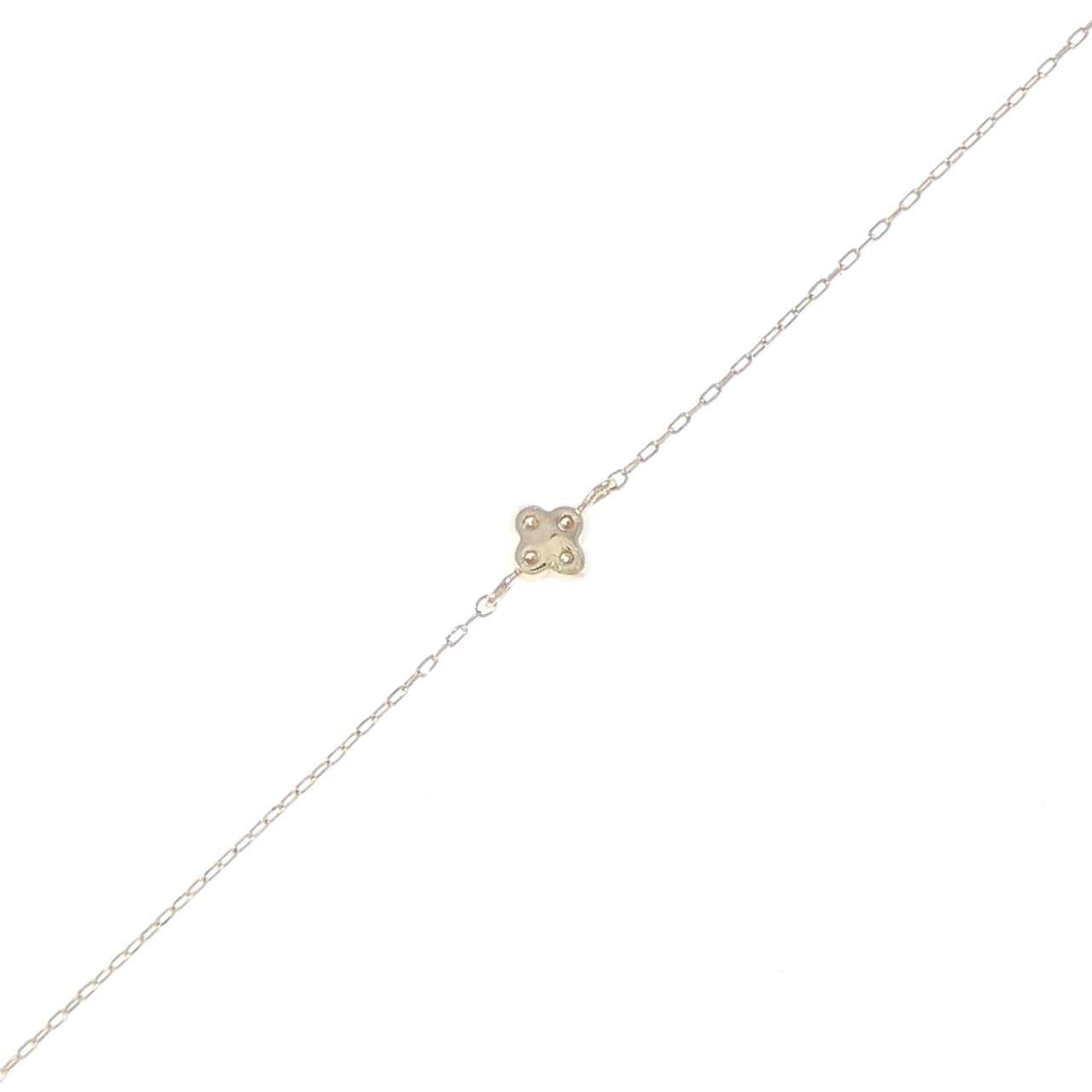 K10YG フラワー ダイヤモンド ブレスレット 0.03CT