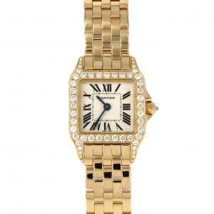 カルティエ サントスドゥモワゼルSM YG/D WF9001Y7 YG クォーツ