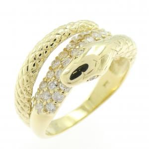 K18YG スネーク ダイヤモンド リング 0.52CT