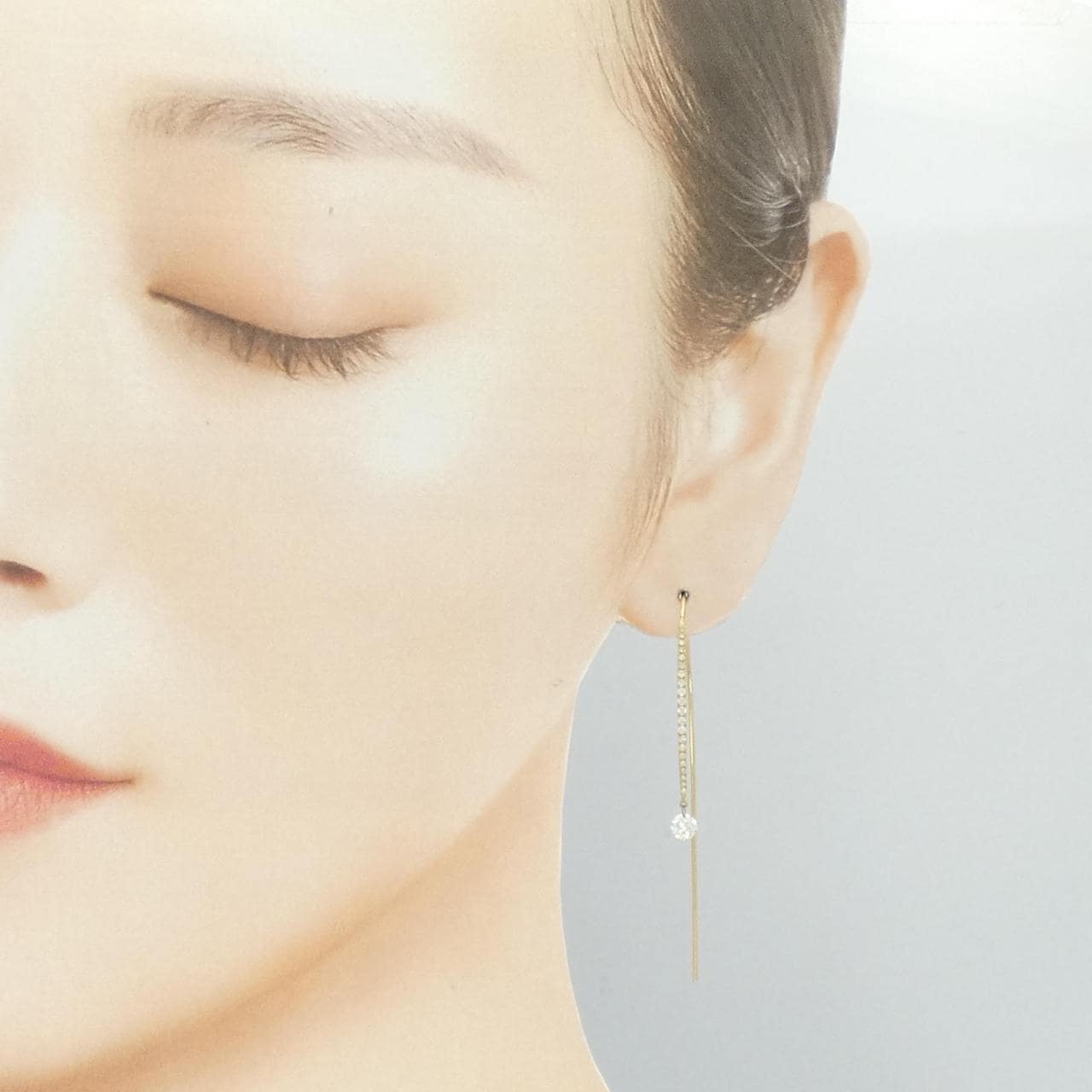 K18YG ダイヤモンド ピアス 0.38CT