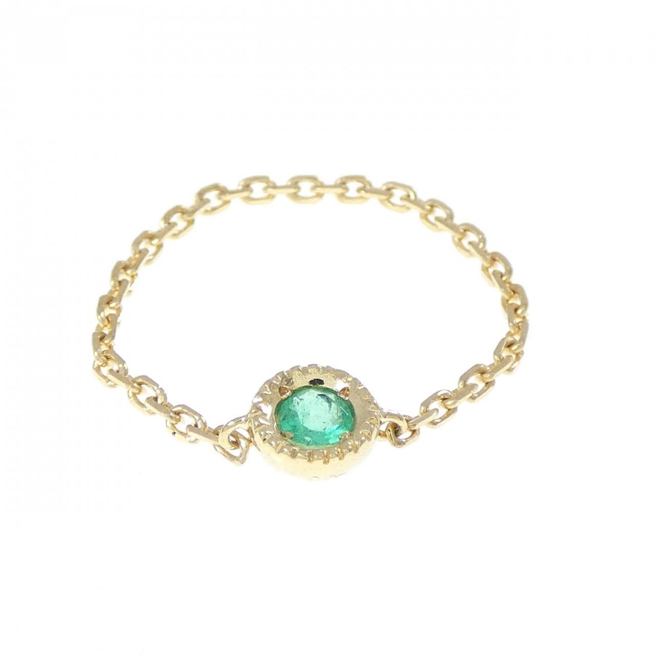K18YG エメラルド リング 0.08CT