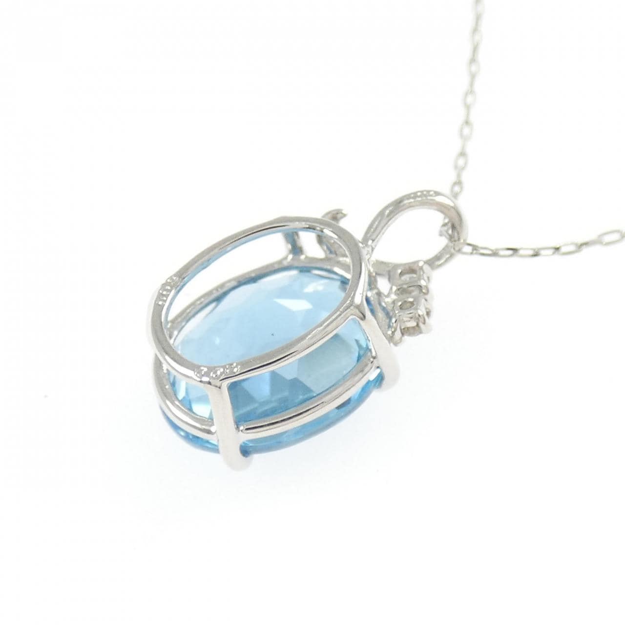 PT900/PT850 ブルートパーズ ネックレス 3.00CT