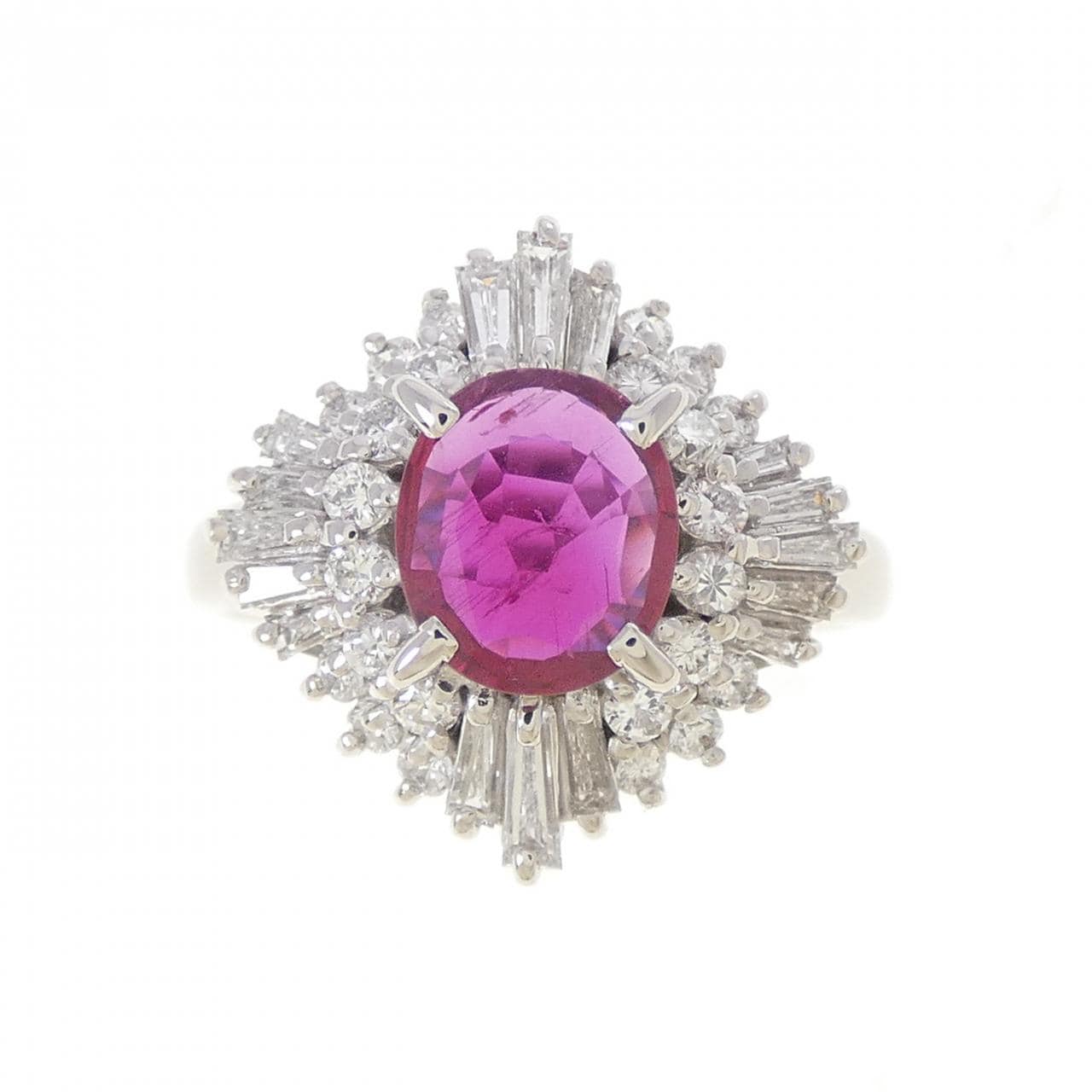 PT900 ルビー リング 0.72CT