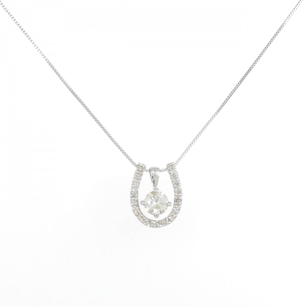 K18WG ダイヤモンド ネックレス 0.30CT