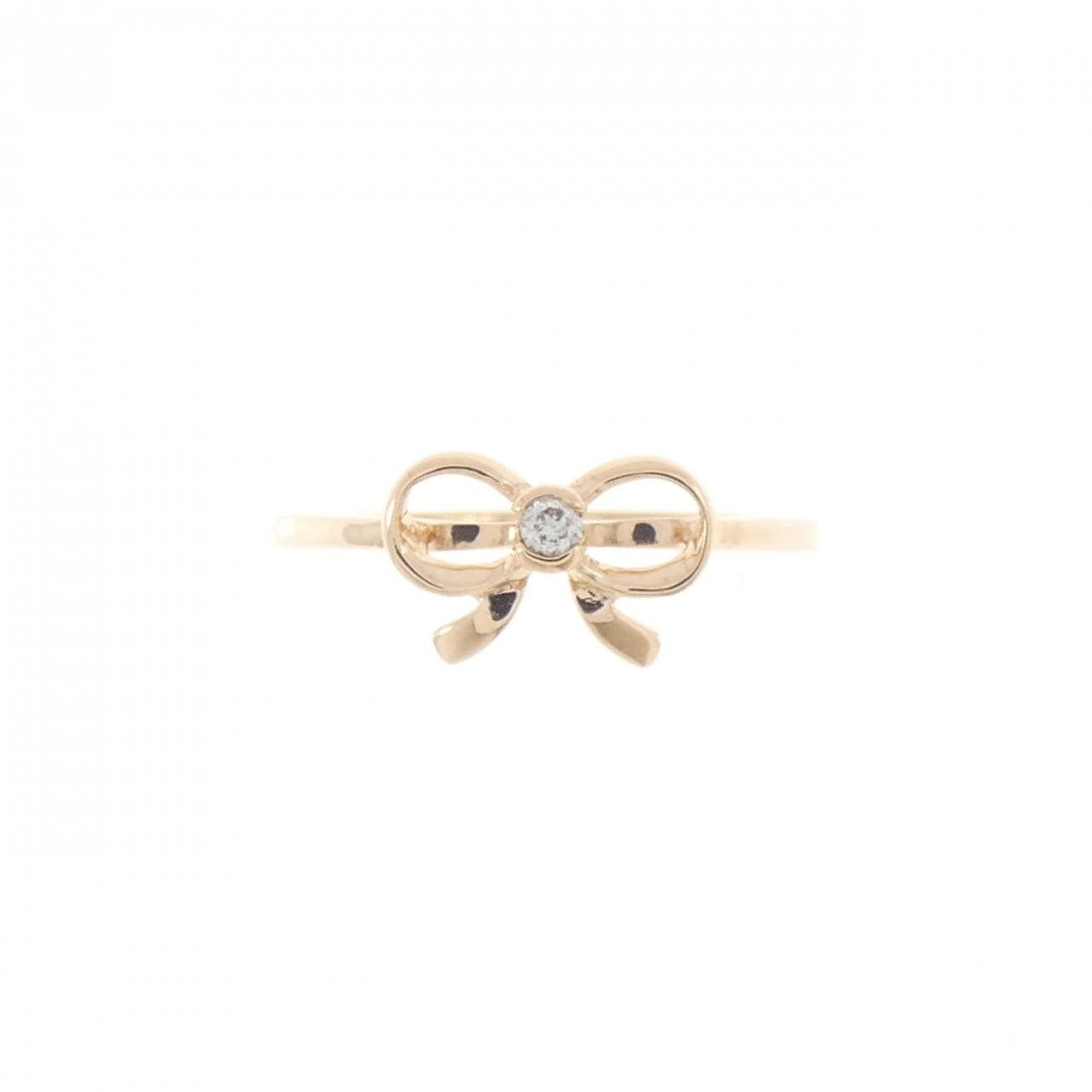 フォリフォリ リボン ダイヤモンド ピンキーリング 0.02CT