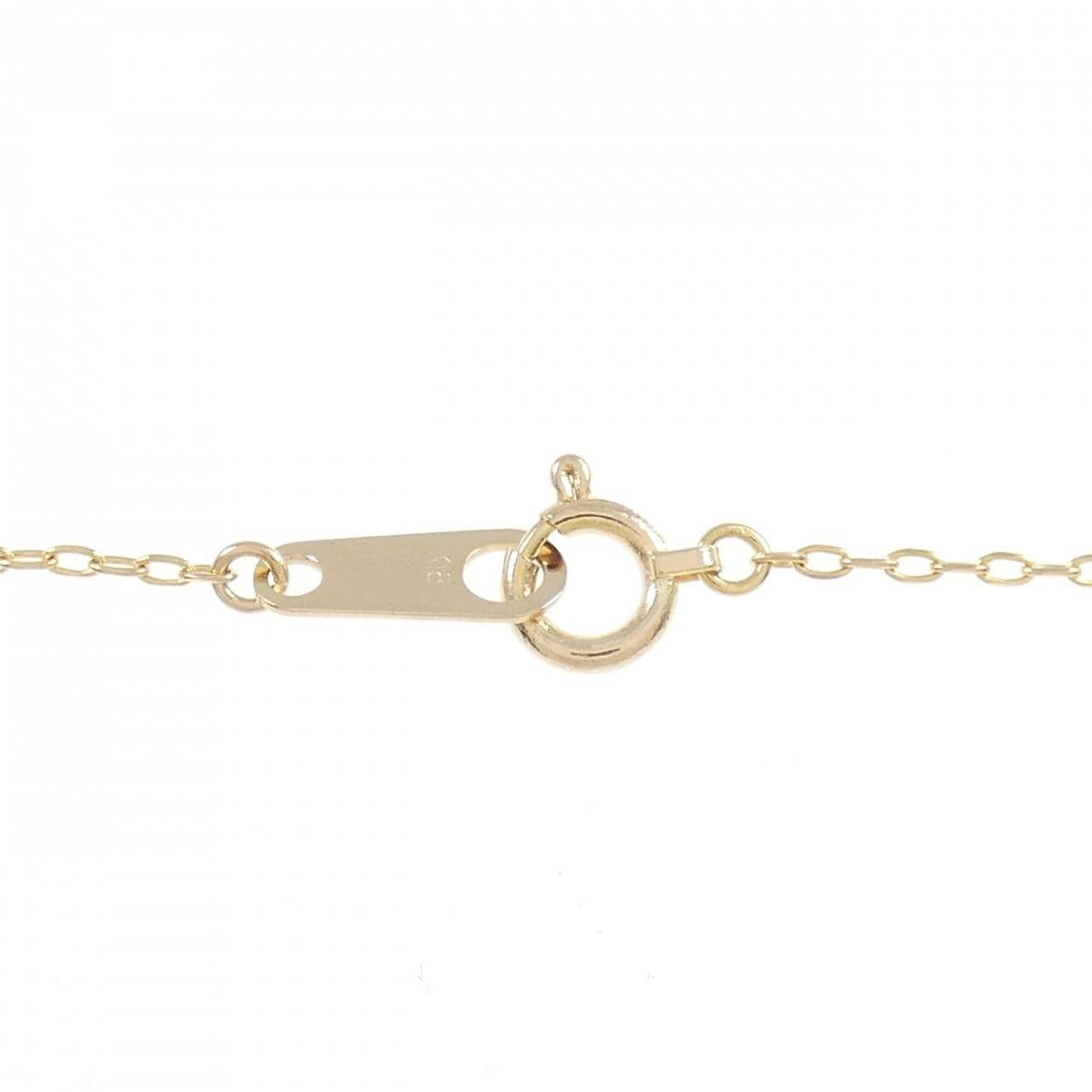 K18PG リボン ダイヤモンド ネックレス 0.01CT