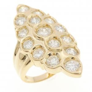 K18YG ダイヤモンド リング 2.22CT