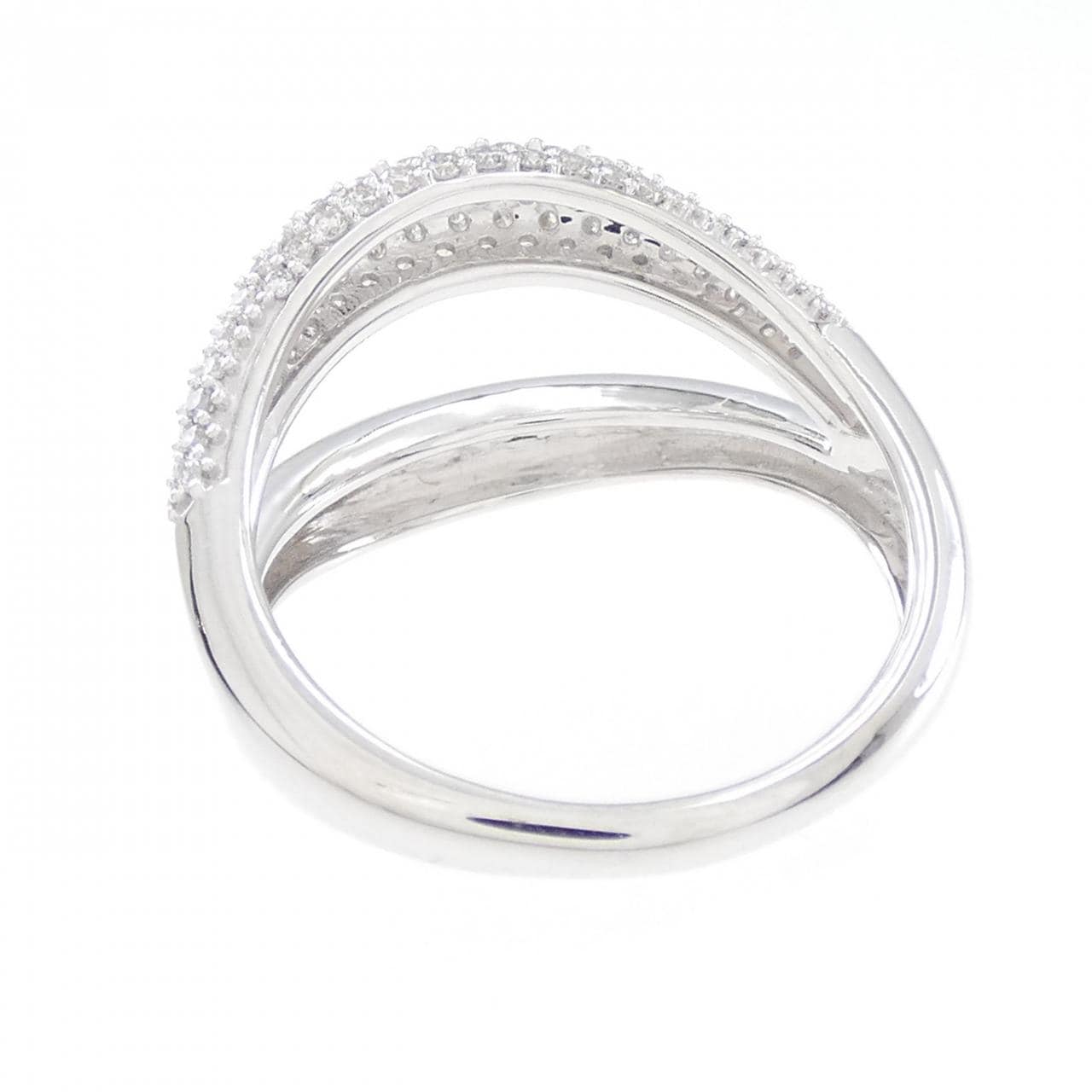 【新品】K18WG パヴェ ダイヤモンド リング 0.47CT