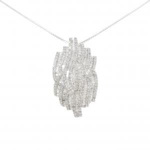 K18WG ダイヤモンド ネックレス 4.00CT