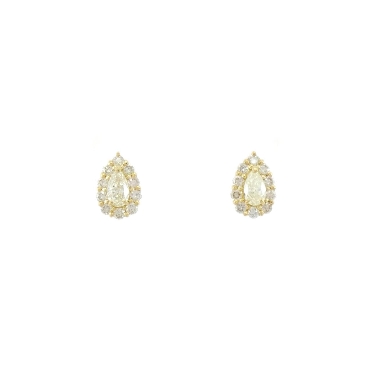 【新品】K18YG ダイヤモンド ピアス 0.36CT