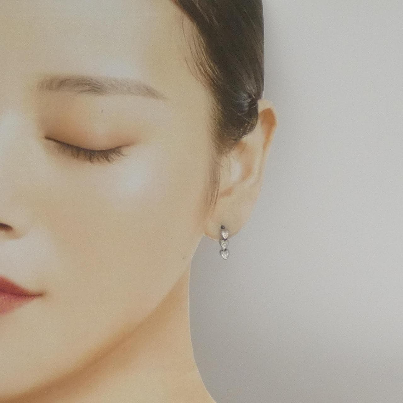 PT/PT900 ハート ダイヤモンド ピアス 0.02CT