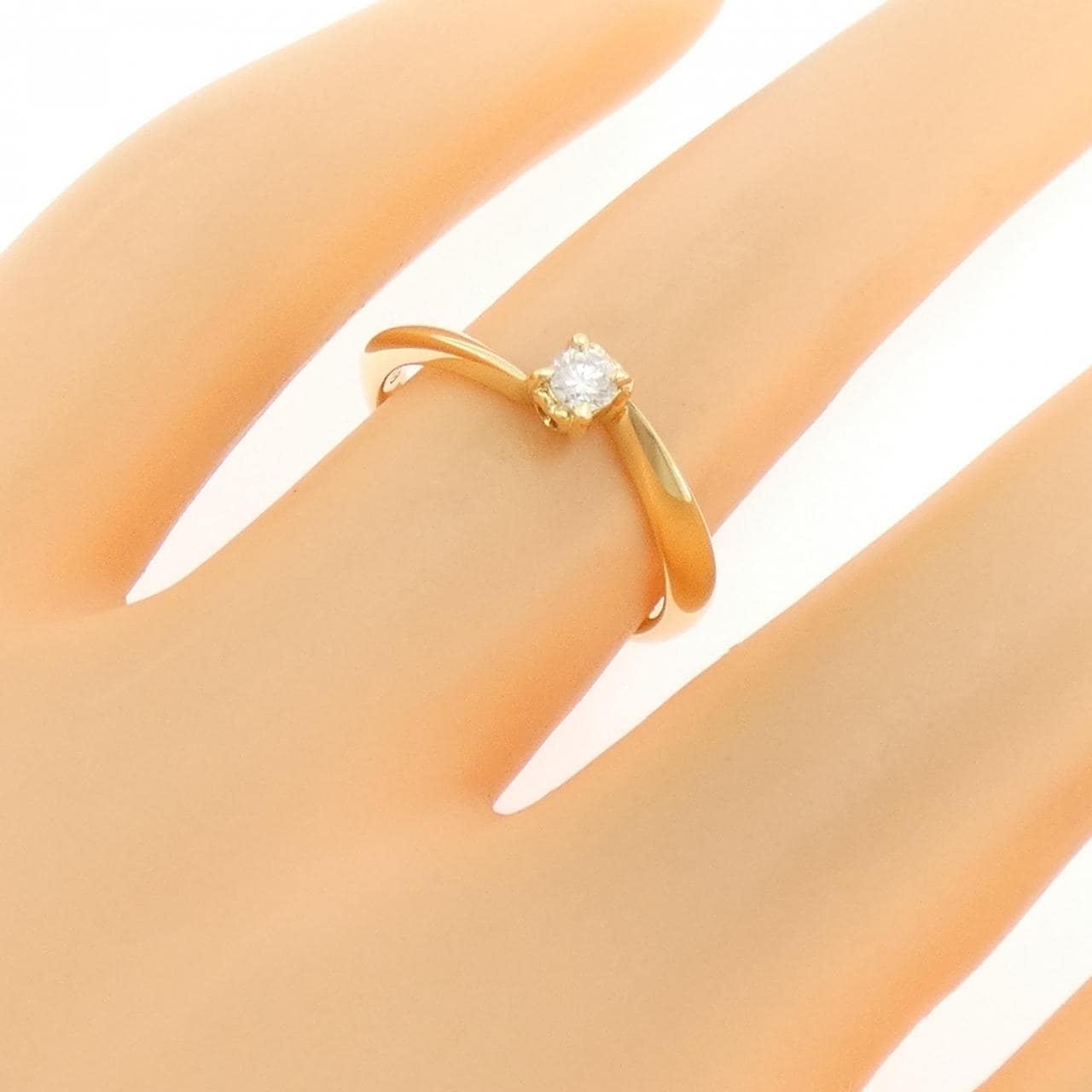 K18YG ダイヤモンド リング 0.10CT