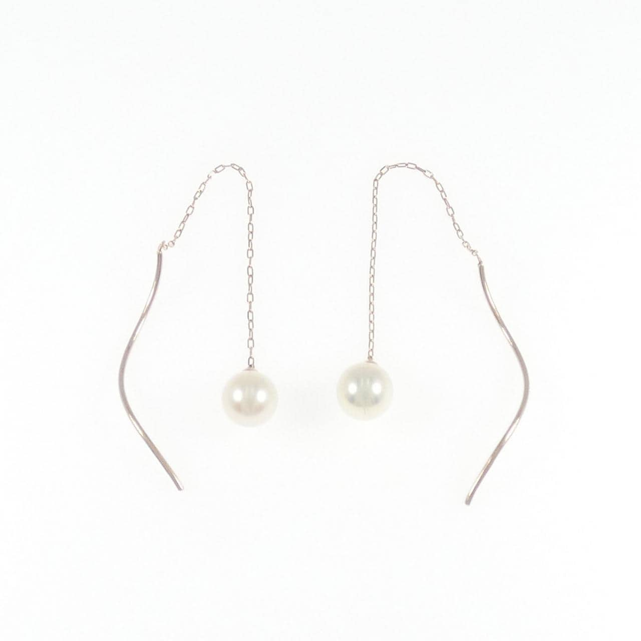 4゜C アコヤパール ピアス 6.4mm