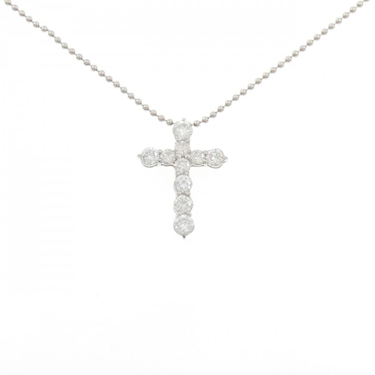 PT900/PT850 クロス ダイヤモンド ネックレス 1.00CT