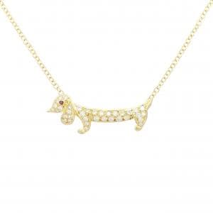 750YG ドッグ ルビー ネックレス 0.02CT