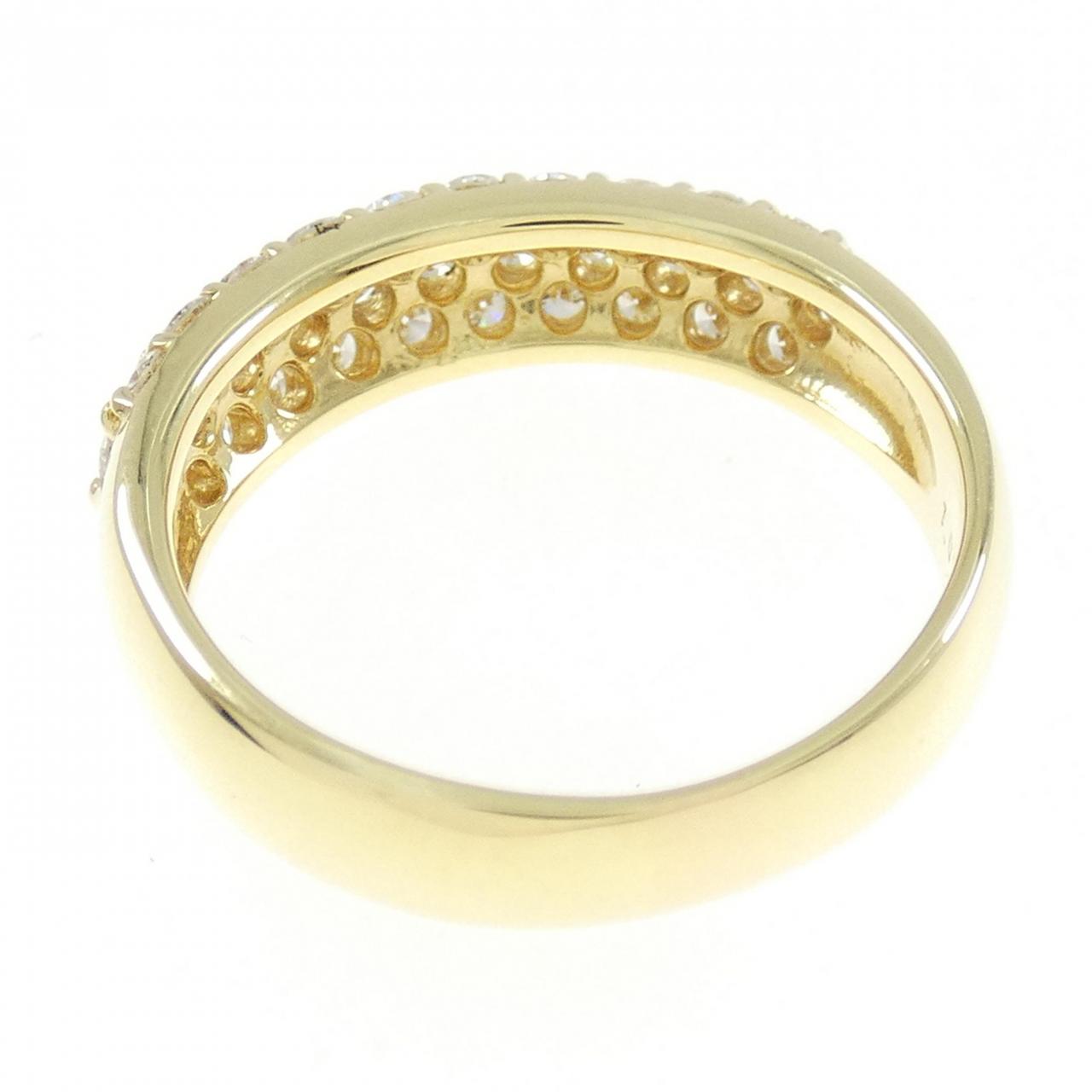 K18YG パヴェ ダイヤモンド リング 1.00CT