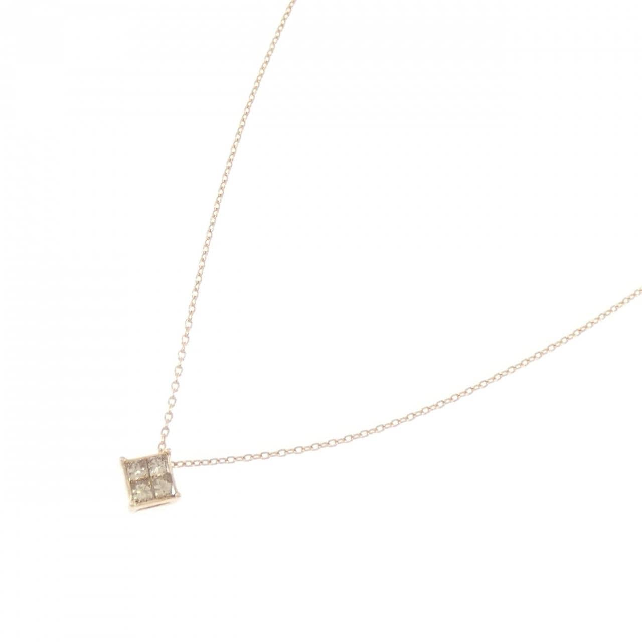 K18PG ダイヤモンド ネックレス 0.18CT