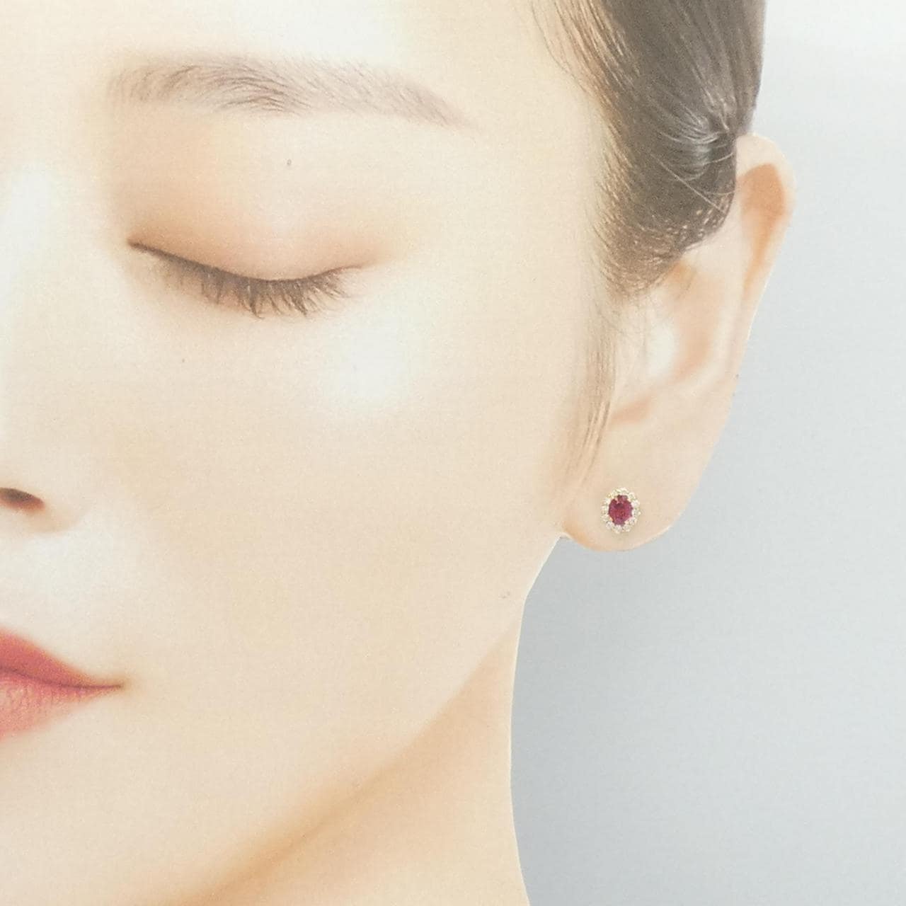 K18YG ルビー ピアス 0.61CT