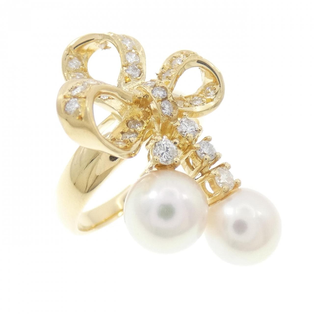 K18YG Akoya珍珠戒指