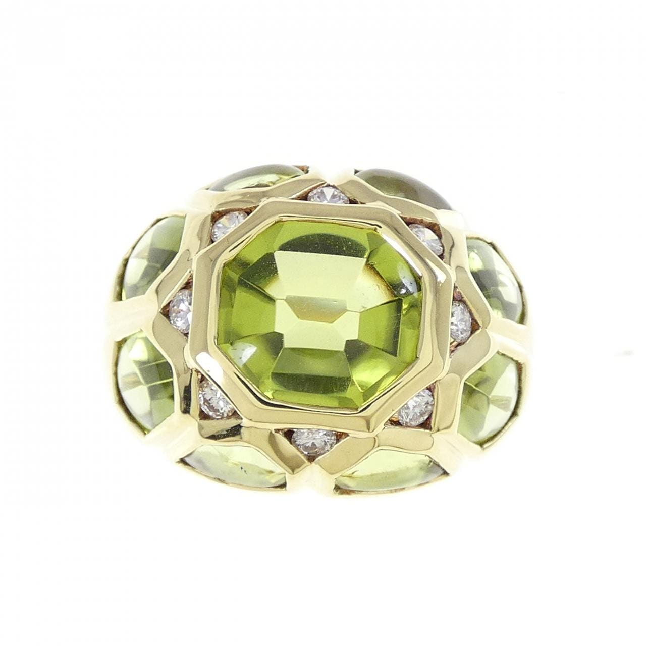 ポンテヴェキオ ペリドット リング 7.65CT