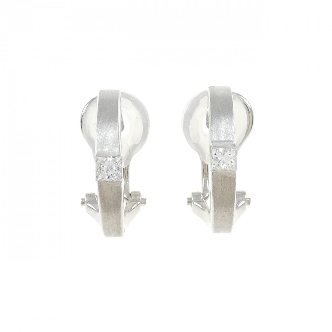 K18WG Diamond earrings/earrings 0.20CT