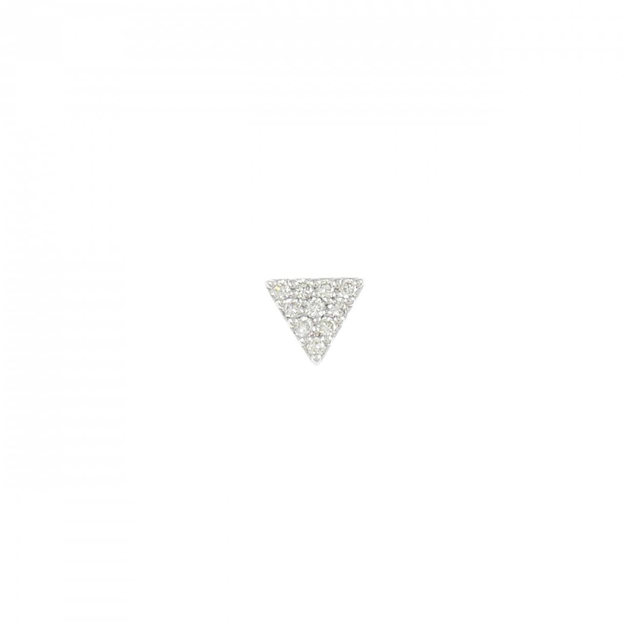 K18WG ダイヤモンド ピアス 0.05CT 片耳