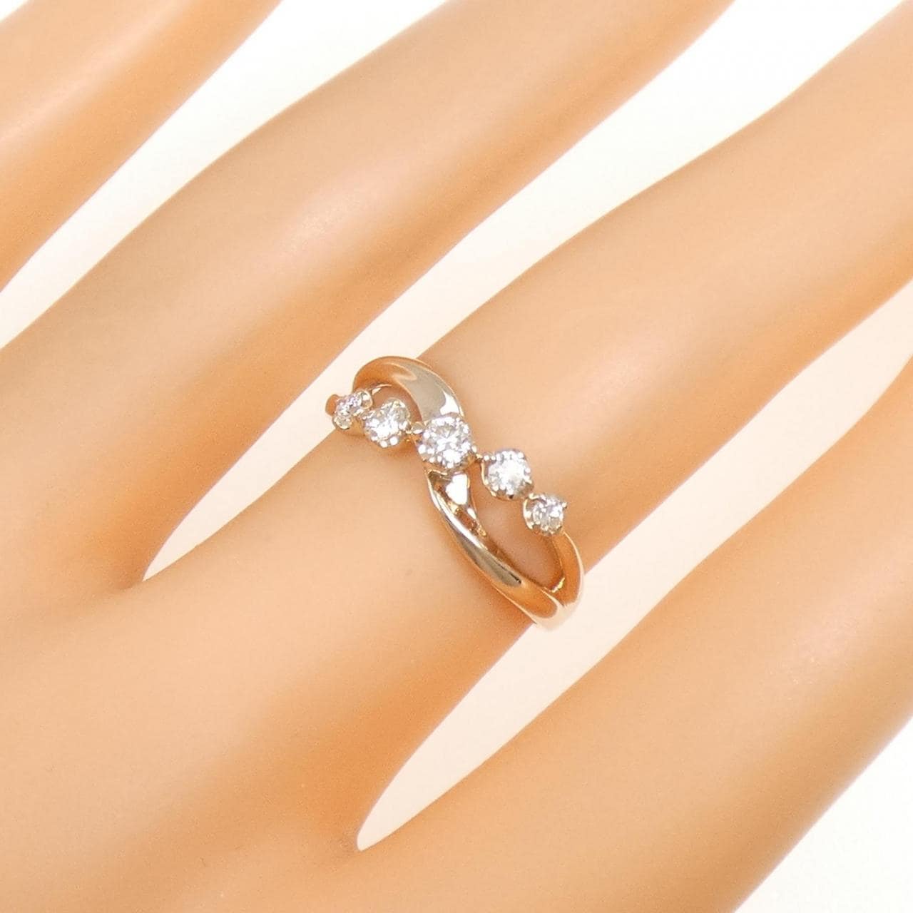 K18PG ダイヤモンド リング 0.21CT