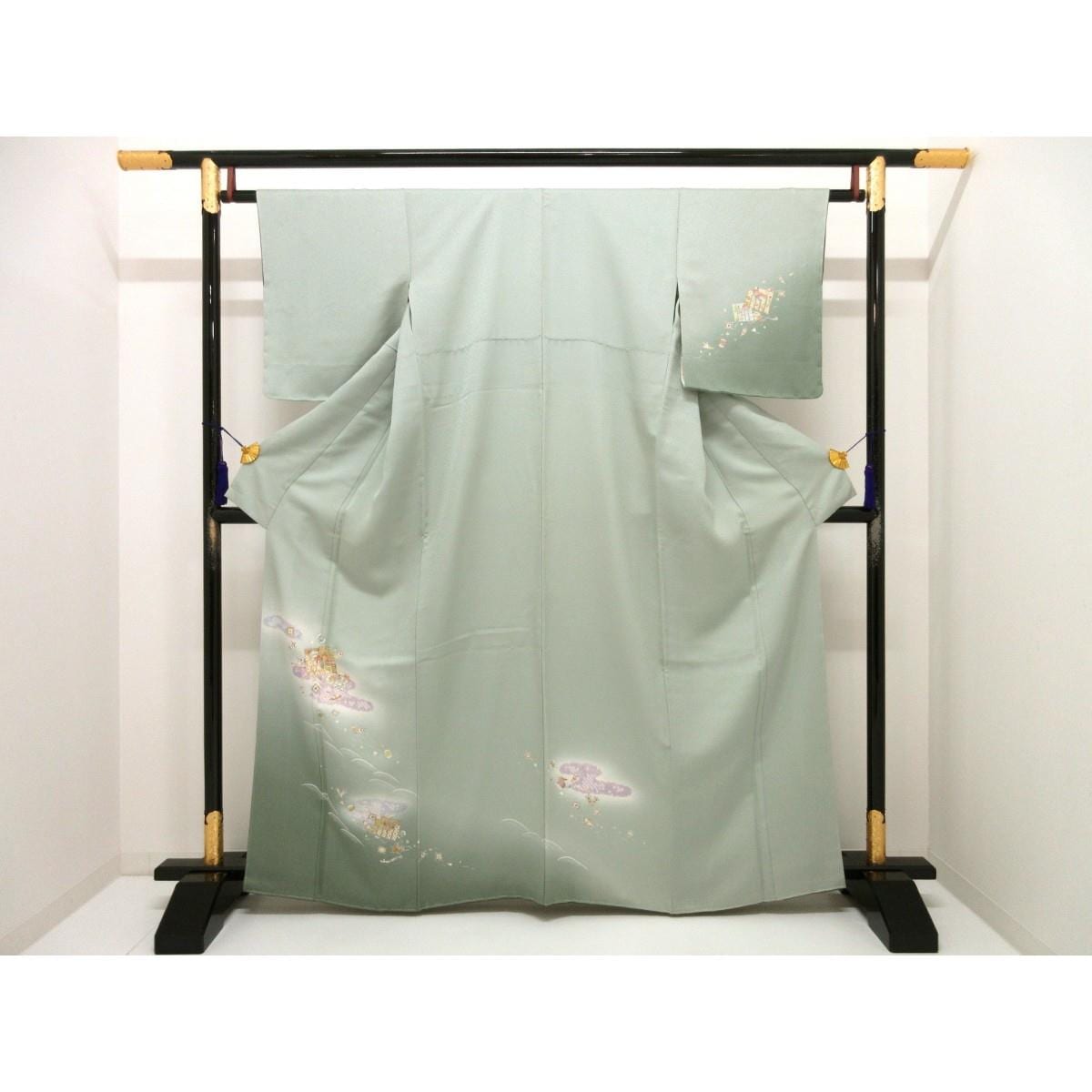 【未使用品】訪問着　友禅金彩加工　ボカシ染　裄丈Ｓ寸