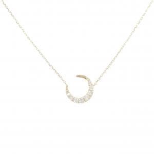 【リメイク】K10YG ムーン ダイヤモンド ネックレス 0.10CT
