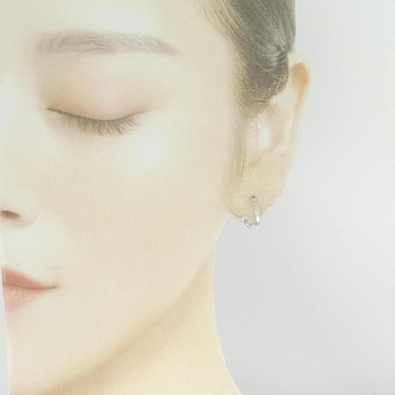 K18WG ダイヤモンド ピアス 0.20CT