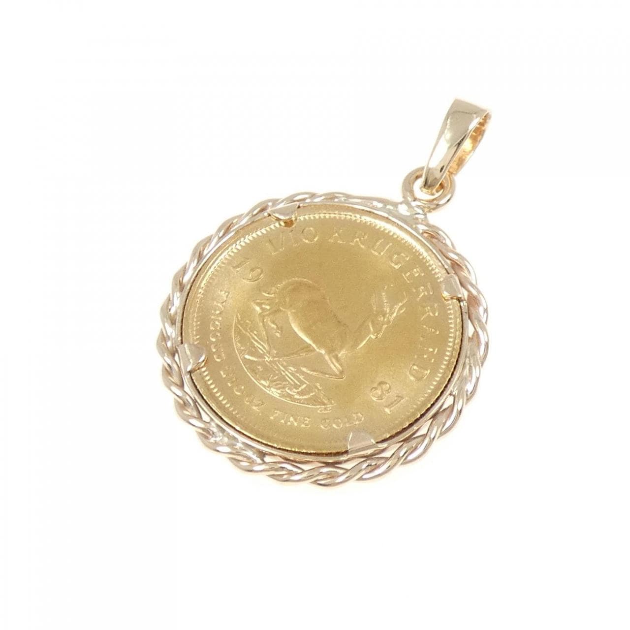 K18PG(枠) コイン ペンダント
