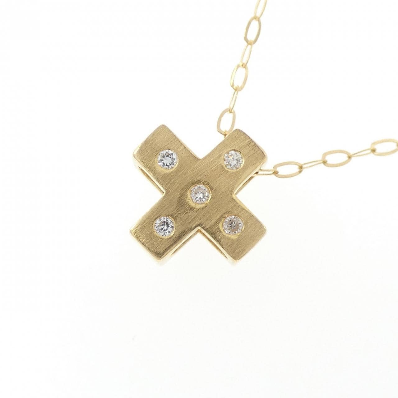 750YG/K18YG ダイヤモンド ネックレス 0.05CT