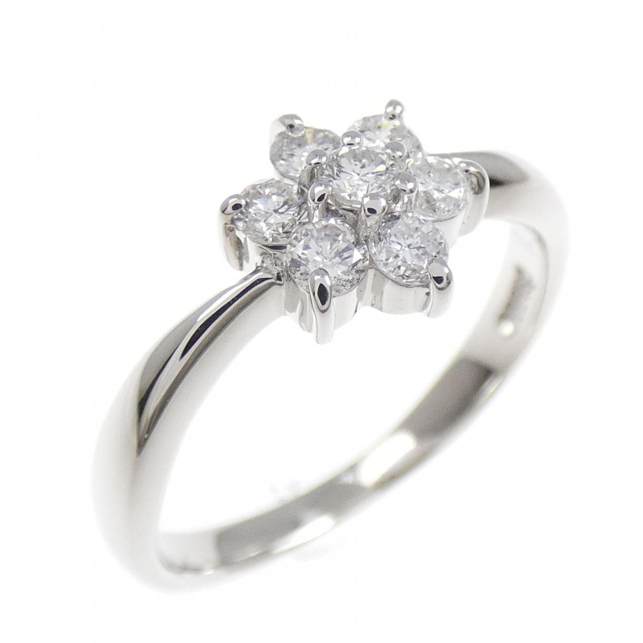 PT900 フラワー ダイヤモンド リング 0.30CT