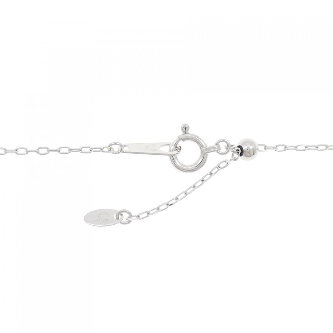 K18WG クロス ダイヤモンド ネックレス 0.30CT