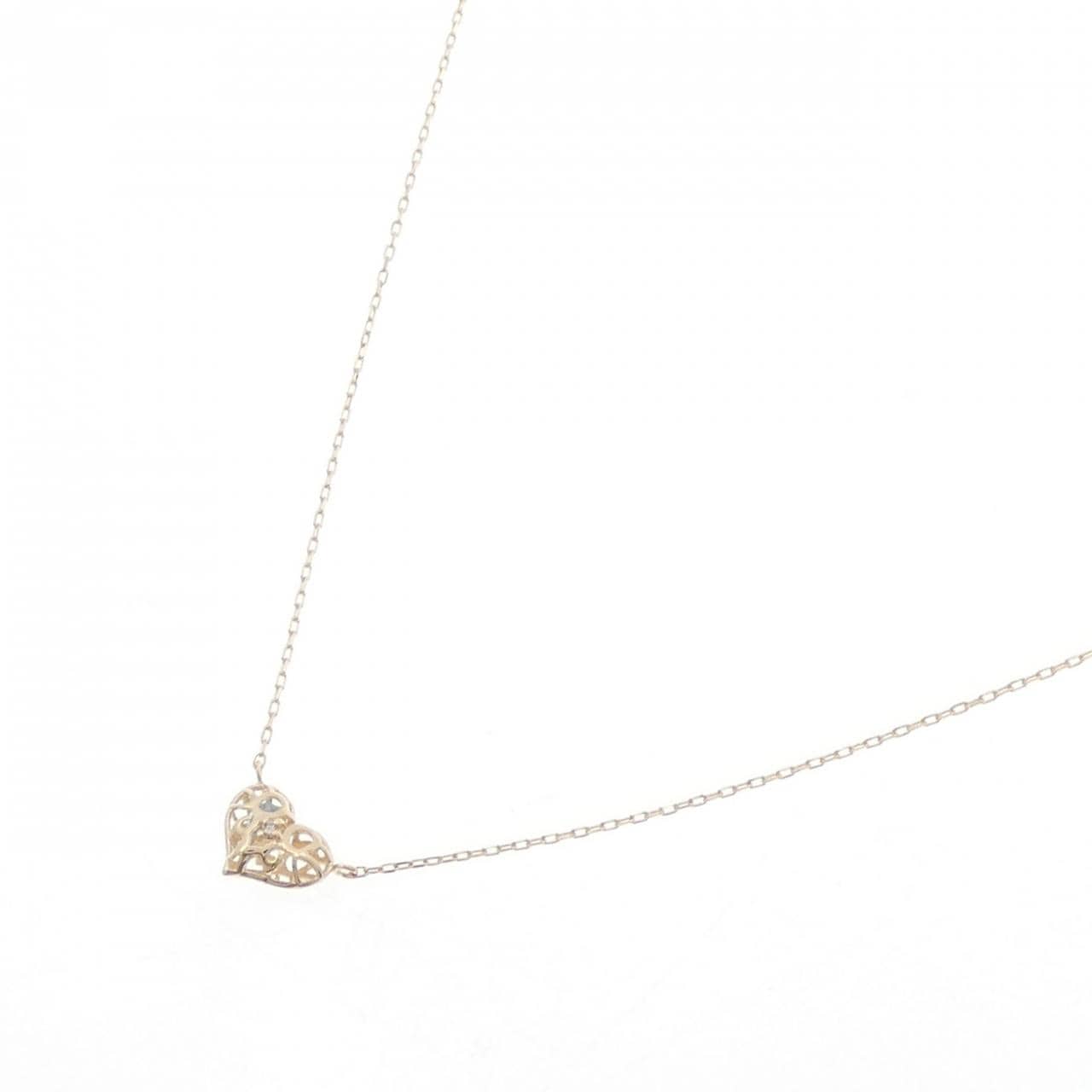 K10YG ハート ブルートパーズ ネックレス