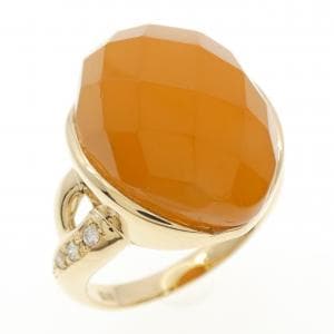 K18YG 琥珀 リング