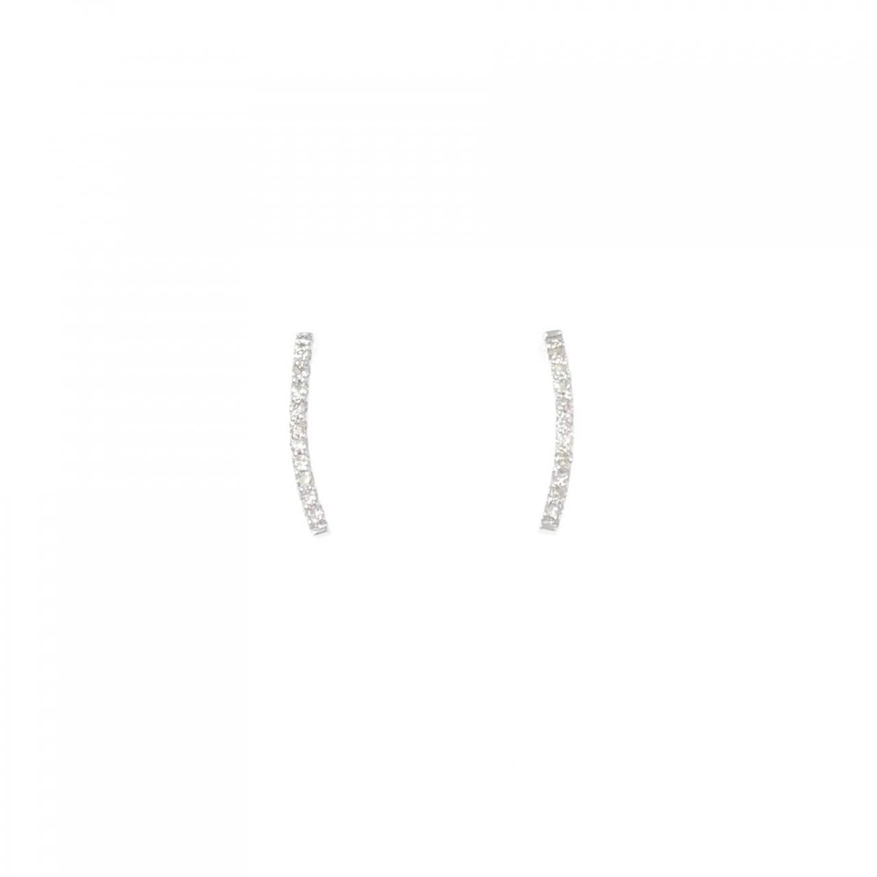 K18WG ダイヤモンド ピアス 0.10CT