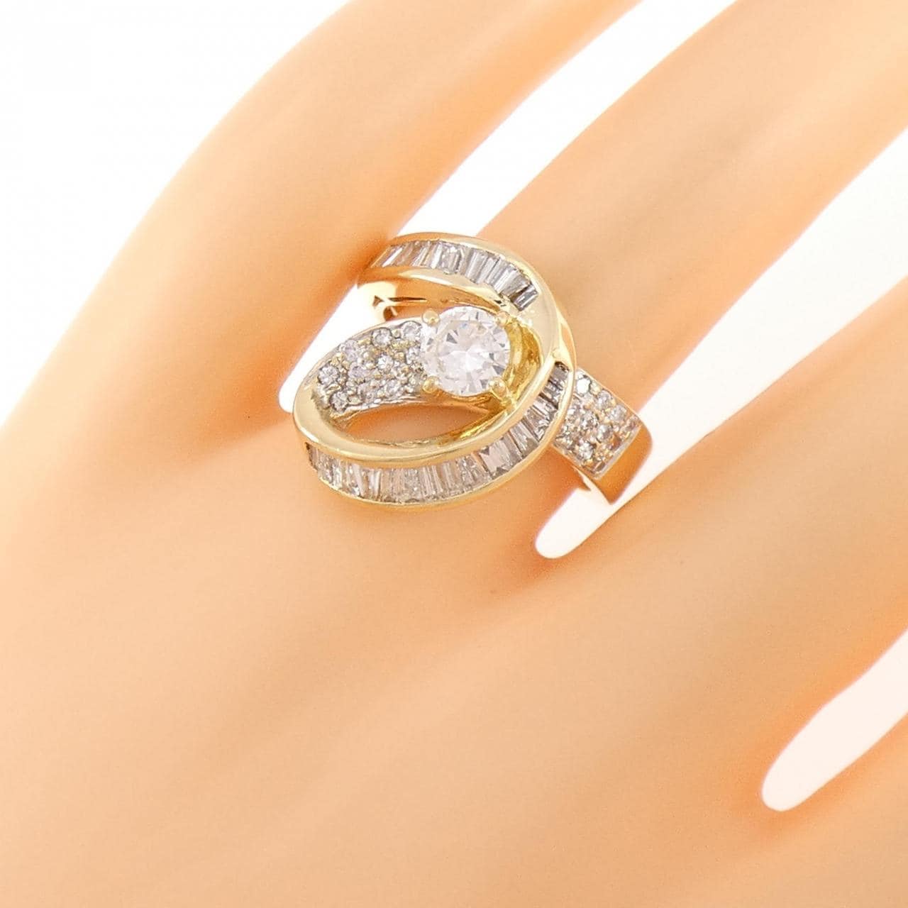 K18YG ダイヤモンド リング 0.45CT