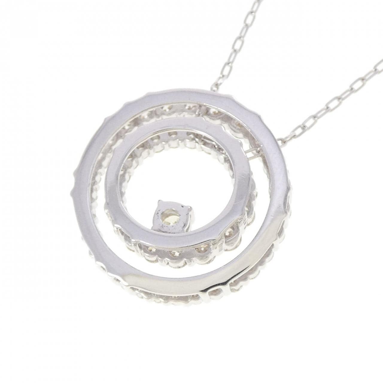 K18WG 2WAY ダイヤモンド ネックレス 0.091CT