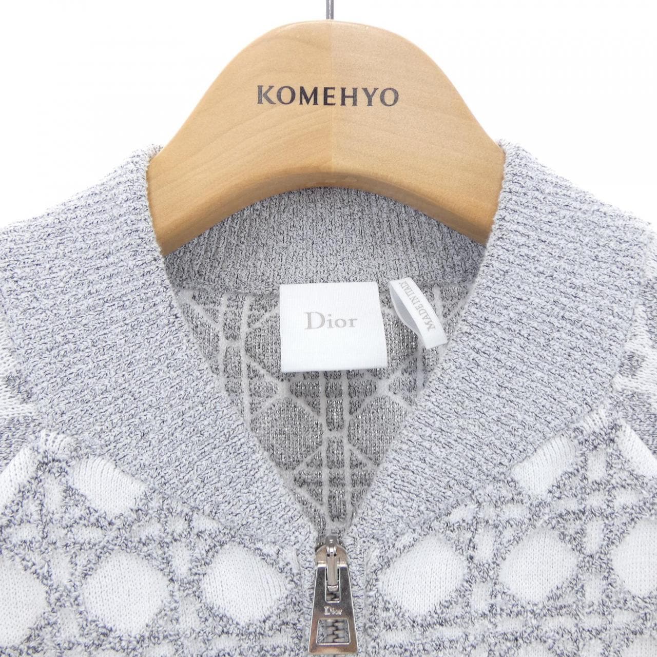 クリスチャンディオール CHRISTIAN DIOR マクロカナージュ ボンバージャケット ブークレニット 644V50A7941 ブルゾン