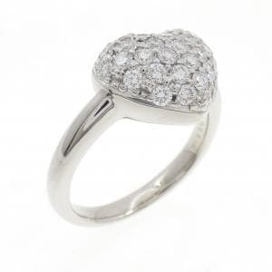 PT900 パヴェ ハート ダイヤモンド リング 0.94CT