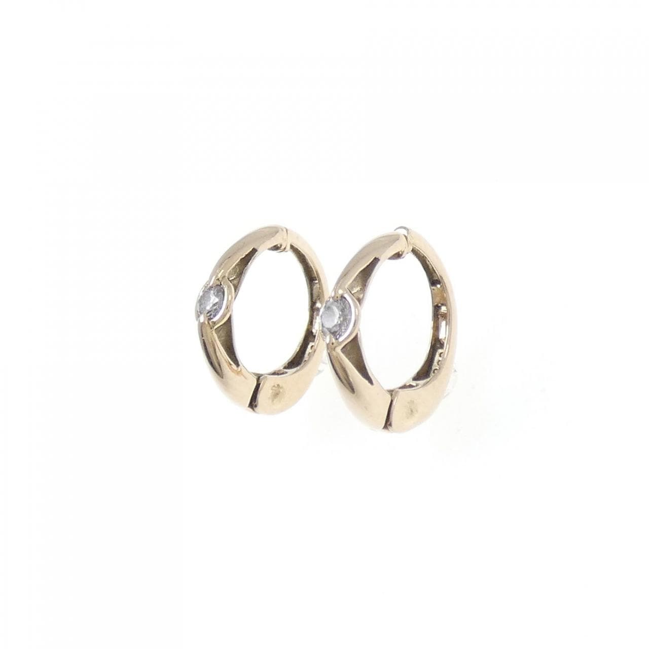 K18PG ピンクダイヤモンド イヤリング 0.06CT