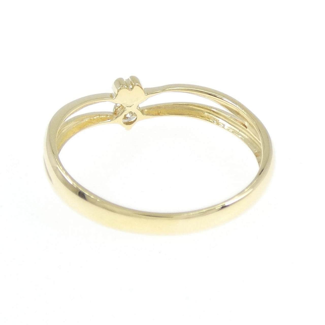 K18YG心形钻石戒指0.07CT