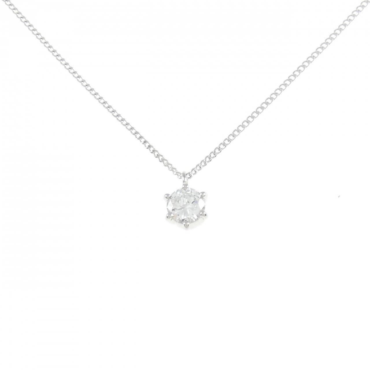 PT900/PT850 ソリティア ダイヤモンド ネックレス 0.412CT