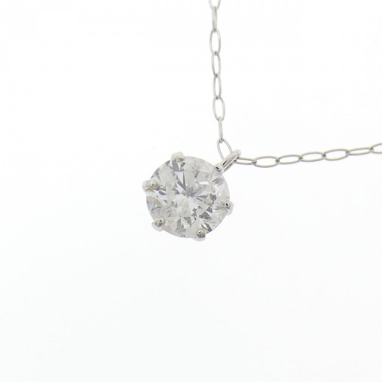 PT900/PT850 ソリティア ダイヤモンド ネックレス 0.37CT