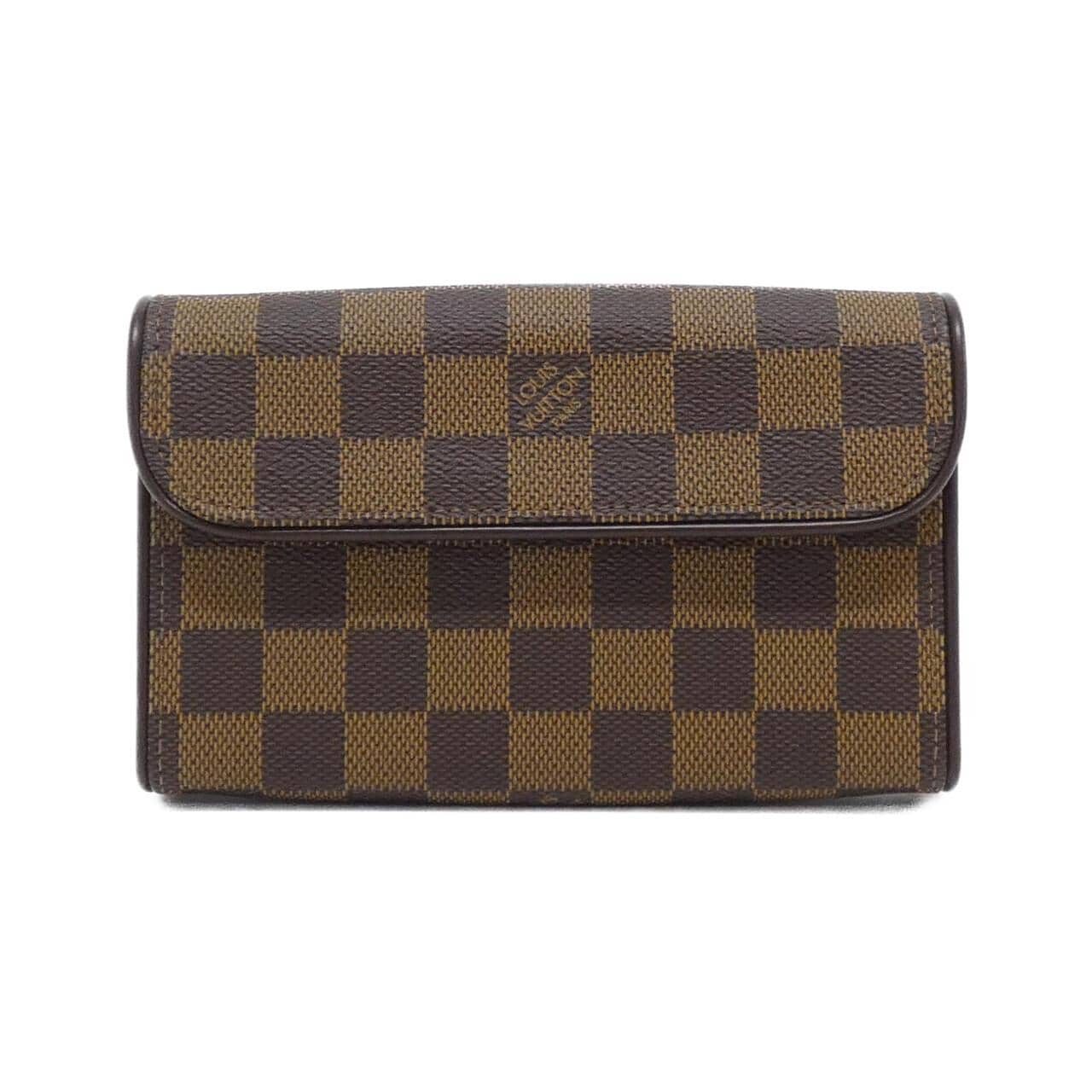 LOUIS VUITTON Damier Pochette佛罗伦萨S N51857+M68213腰包